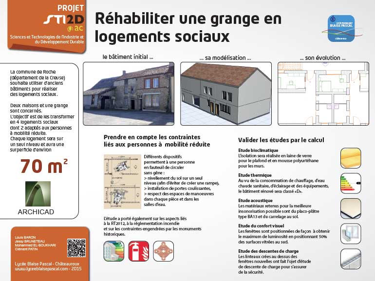 STI2D : Architecture et construction - Réhabiliter une grange en logements sociaux